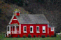 image of an old country schoolhouse